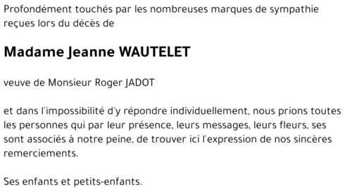 Jeanne WAUTELET