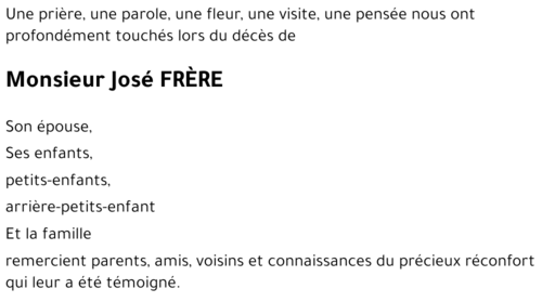 José FRÈRE