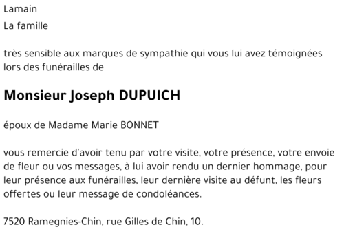 Joseph DUPUICH