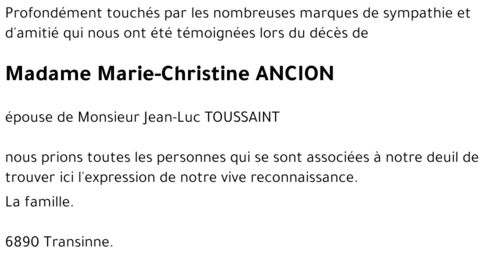 Marie-Christine ANCION