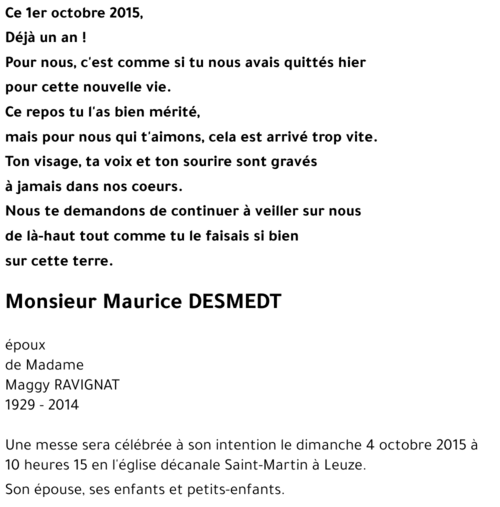 Maurice DESMEDT