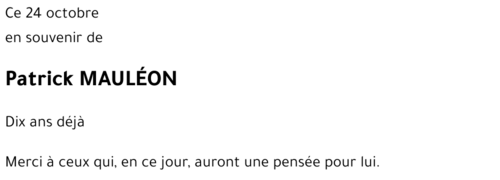 Patrick MAULÉON