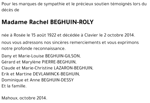 rachel ROLY