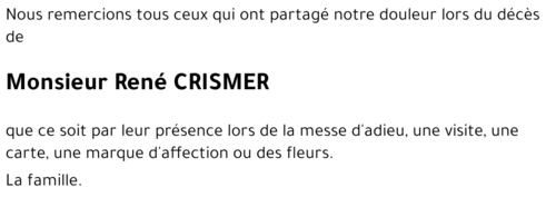 René CRISMER 