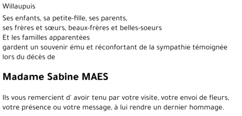 Sabine MAES