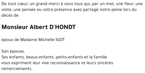 Albert D'HONDT