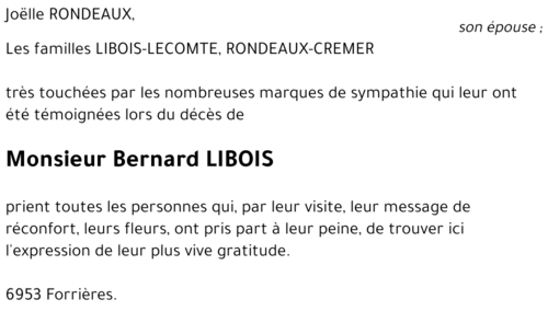 Bernard LIBOIS