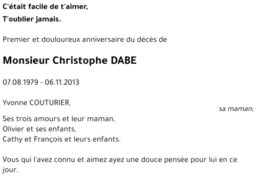 Christophe DABE 