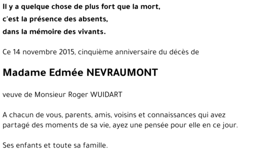 Edmée NEVRAUMONT