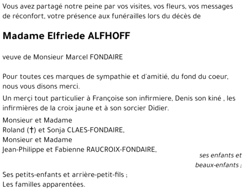 Elfriede ALFHOFF