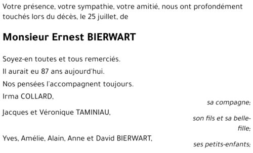 Ernest BIERWART