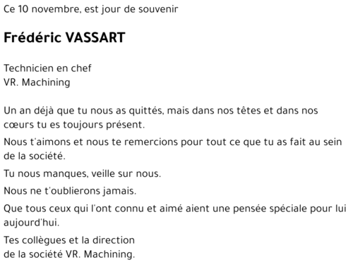 Frédéric VASSART