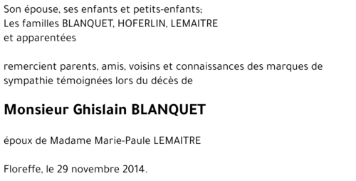 Ghislain BLANQUET