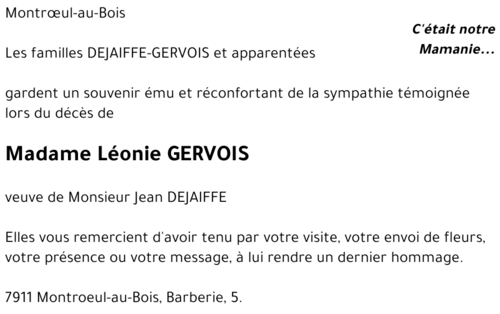 Léonie GERVOIS