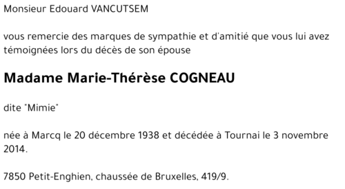 Marie-Thérèse COGNEAU