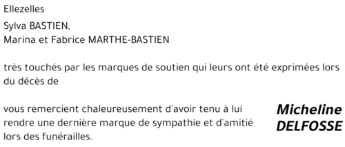 Micheline DELFOSSE