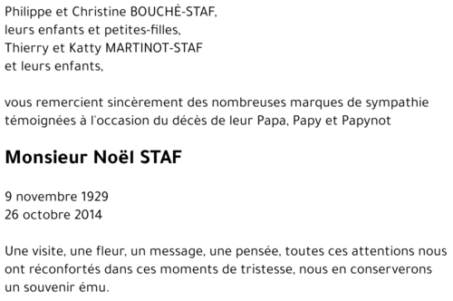Noël STAF