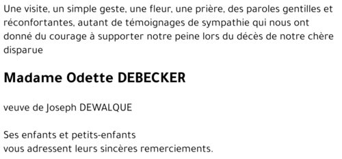 Odette DEBECKER