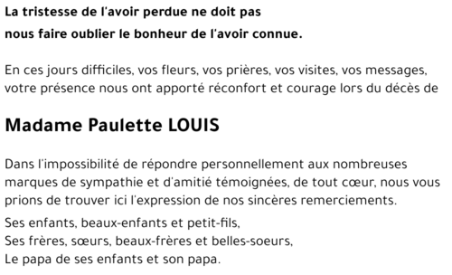 Paulette LOUIS