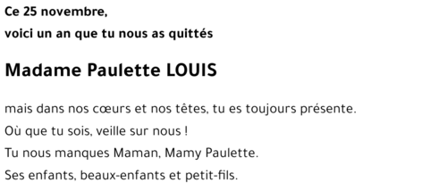 Paulette LOUIS