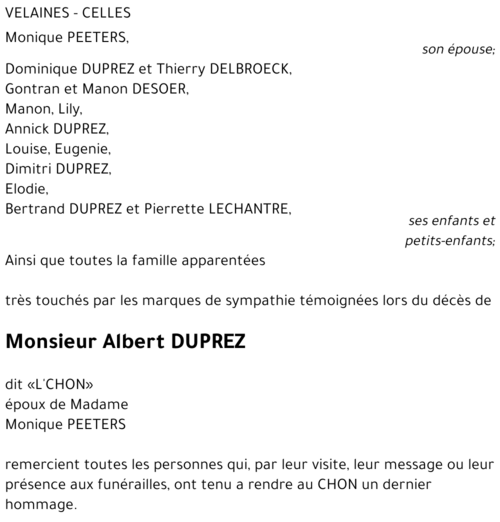 Albert DUPREZ