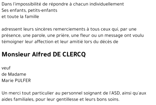 Alfred DE CLERCQ