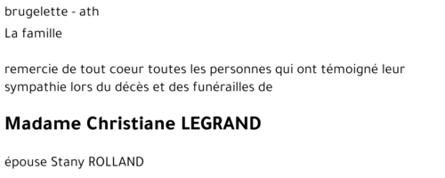 Christiane LEGRAND