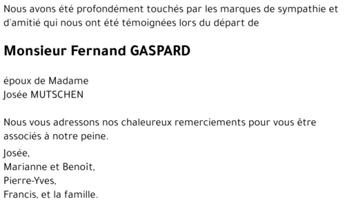 Fernand GASPARD