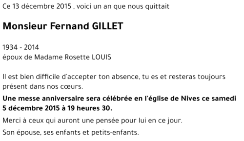 Fernand GILLET