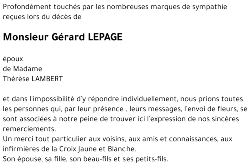 Gérard LEPAGE