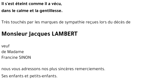 Jacques LAMBERT