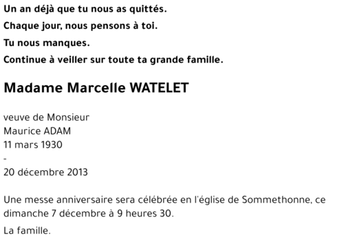 Marcelle WATELET