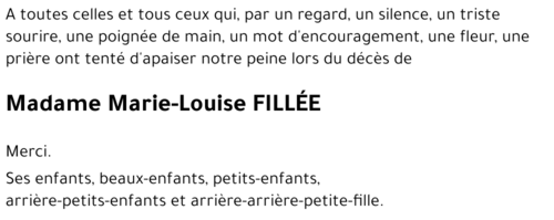Marie-Louise FILLÉE