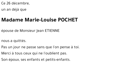 Marie-Louise POCHET