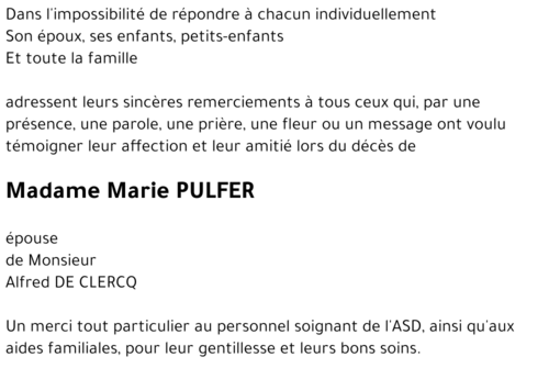 Marie PULFER