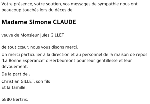 Simone CLAUDE