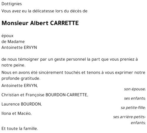 Albert CARRETTE