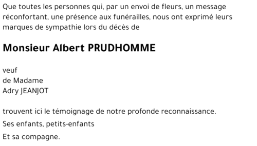 Albert PRUDHOMME