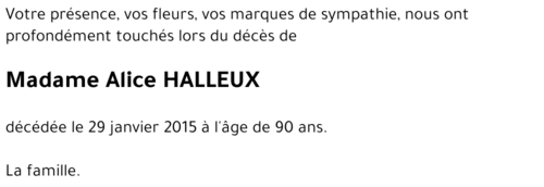 Alice HALLEUX