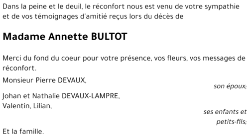 Annette BULTOT