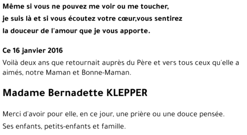 Bernadette KLEPPER 
