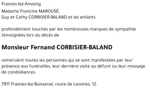 Fernand CORBISIER-BALAND