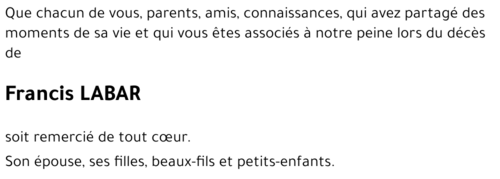 Francis LABAR