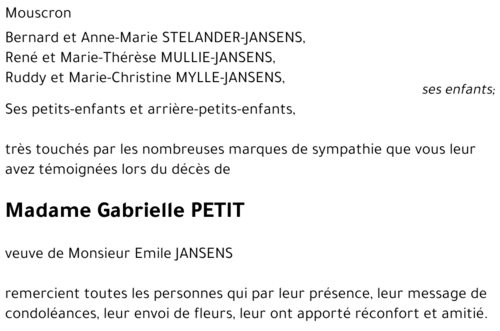Gabrielle PETIT
