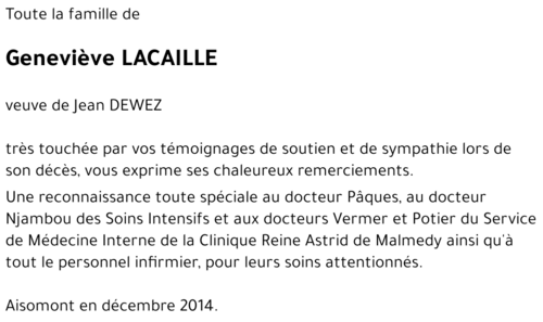 Geneviève LACAILLE