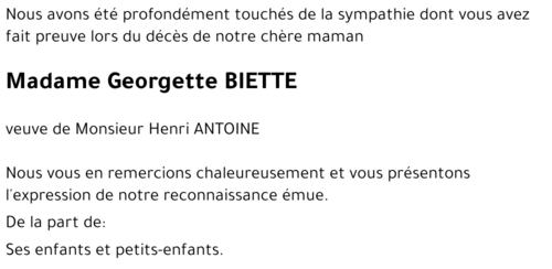 Georgette BIETTE