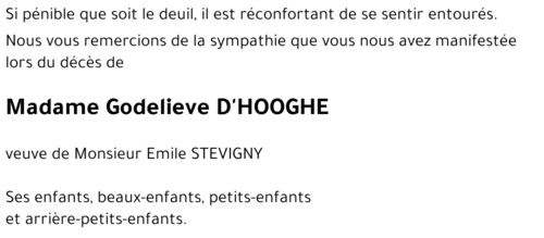 Godelieve D'HOOGHE