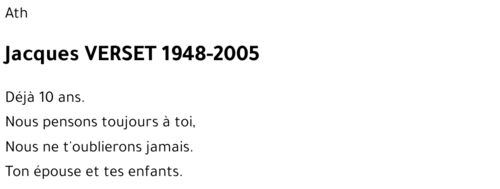 Jacques VERSET
