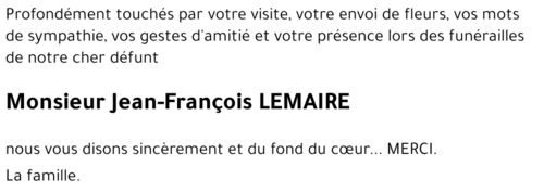 Jean-François LEMAIRE