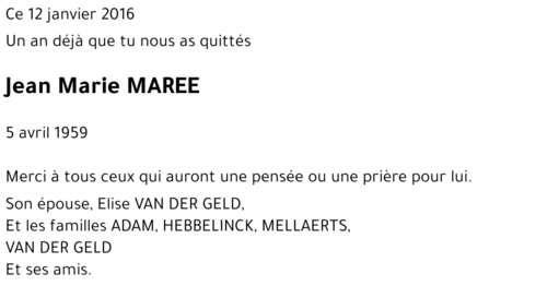 Jean-Marie MARÉE